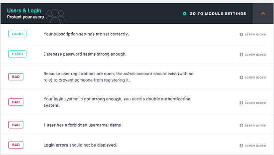 SecurePress Result