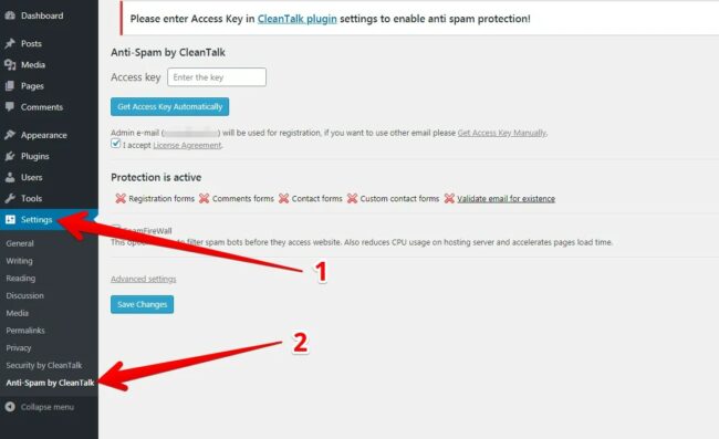 Cara Install dan Setting plugin Anti-Spam by CleanTalk - Blog Hostingan