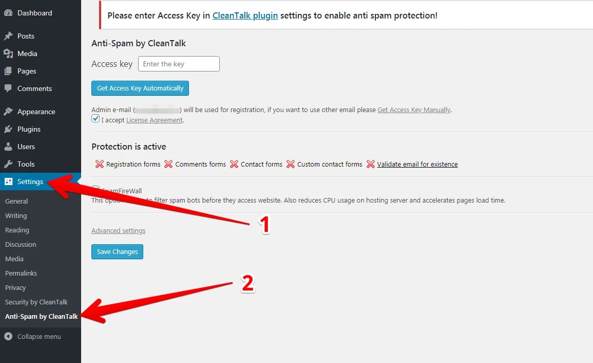 Cara Setting Plugin Anti-Spam by CleanTalk
